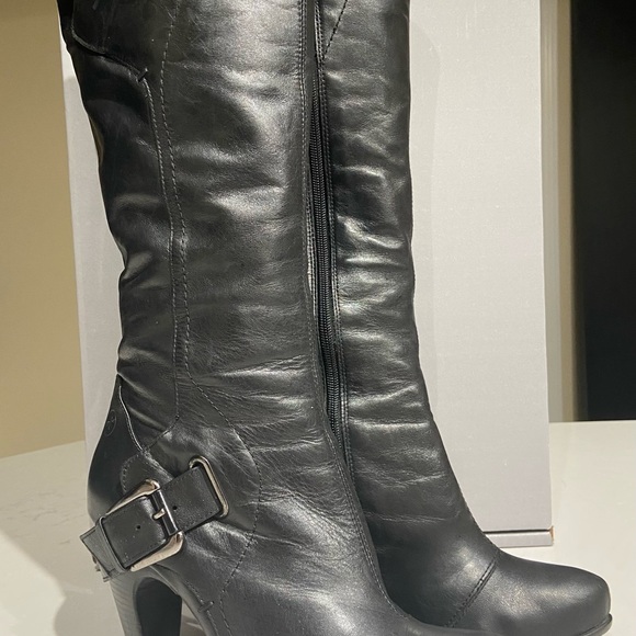 Bronx tall black leather boots - Size 8 - Picture 6 of 14